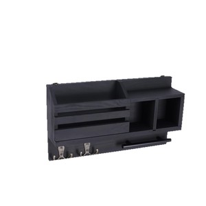 Wooden Key And Letter Storage Rack <b>Wall</b> <b>Mounted</b> Entryway <b>Shelf</b> Multipurpose Organizer For Mail Sunglasses Bags Room Decoration - Product Image 5