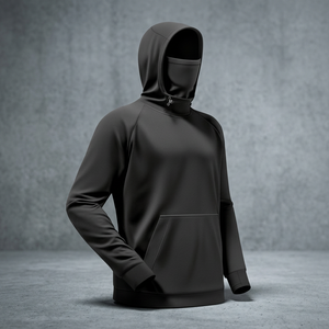 Sweat à capuche long doublé 350 g/m² avec logo Puff, épaules tombantes, personnalisé, en molleton recyclé écologique teint uni, unisexe pour hommes - Product Image 4