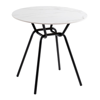 Table de réception élégante et contemporaine en pierre frittée, bureau de négociation moderne pour bureau, hôtel, hôpital, boutique