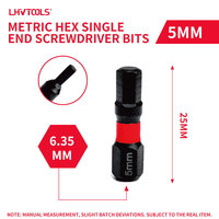 LJ-30a Embout hexagonal simple impérial en acier S2 oxydé noir, toutes tailles, pour outils électriques, bricolage, industrie, OEM, vente en gros en usine