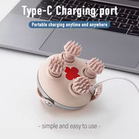Masseur électrique pour le cuir chevelu, soins de santé, pour la relaxation du cou et du corps, massage par pétrissage, appareil vibrant, lumière rouge, nourrit les cheveux