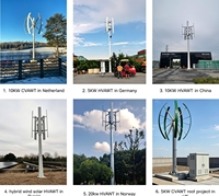 Kit de turbine éolienne à axe vertical, prix abordable, provenance Chine, style H, 10kW 5kW 3kW 2kW 1kW, autoportante, 220V 2000W, CE TUV ARVH-2KW 2.2M