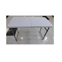 Table de camping pliante rectangulaire moderne en plastique blanc, légère et personnalisable en taille