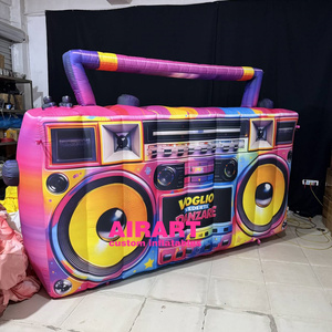 <span class=keywords><strong>Radio</strong></span> Boombox Gonflable, Décoration Rétro Années 80 90 pour Fête <span class=keywords><strong>Hip</strong></span> <span class=keywords><strong>Hop</strong></span> Disco, Accessoire de Cabine Photo, Jouet - Product Image 3