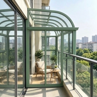 Ruang berjemur modern, ringan, ramah lingkungan, terinsulasi, bergerak, atap miring, dapat ditumpuk, untuk kolam renang, hotel, hunian, dan penggunaan luar ruangan