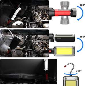 Lámpara de Trabajo LED Portátil de 1000LM al por Mayor con Gancho Magnético, Linterna de Camping COB Recargable por USB 18650, Linterna Impermeable - Product Image 3
