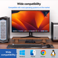 Commutateur KVM 2 ports HDMI et 4 USB 3.0 pour 1 moniteur et 2 PC, 4K 60Hz, avec fonctions de copie/extension/épissage et contrôleur à boutons