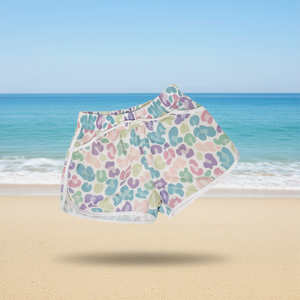 Pantalones Cortos Estampados para Mujer Buonic, Tallas S, M, L, XL, Cintura Alta, Elásticos, Casuales, para Playa o Gimnasio, con Bolsillos, Mezcla de Algodón y Spandex - Product Image 1