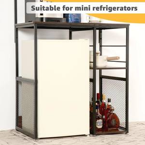 Support de rangement pour réfrigérateur de bar de cuisine à domicile Étagères d'organisation sur pied Étagère pour boulanger Support pour <span class=keywords><strong>four</strong></span> à <span class=keywords><strong>micro</strong></span>-ondes <span class=keywords><strong>Mini</strong></span> étagère pour réfrigérateur - Product Image 3