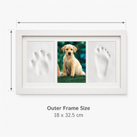 Cadre photo moderne DIY pour empreintes de bébé, triple ouverture, en bois, pour animaux de compagnie, 18x32,5cm, en MDF, vente en gros