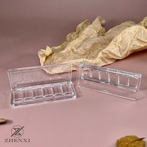 Paleta de Sombras de Ojos Rectangular Transparente de 6 Colores, Acrílica, para Muestras DIY, Envase Cosmético Portátil - Product Image 3
