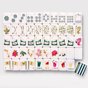 Set Personalizzato di 160 Tessere in Acrilico per Mahjong American Blue Golf, un Lussuoso ed Elegante <span class=keywords><strong>Gioco</strong></span> da Tavolo per 4 Giocatori - Product Image 1