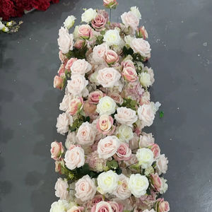 M-FR125 Wholesale wedding aisle flower runner artificial flower table runner silk flower table runner for event decorations - Product Image 1