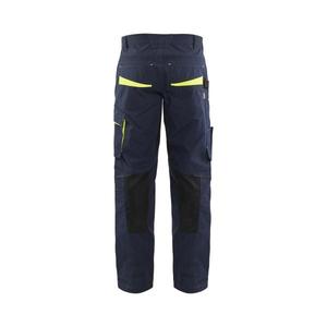BLAKLADER - 149513308633D108 Pantalones de servicio con estiramiento Azul marino oscuro/Amarillo-PANTALÓN DE TRABAJO EAN 7330509893463 - Product Image 2