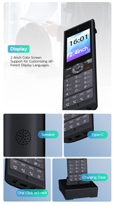 OEM ODM 2G 3G 4G GSM WCDMA With SIM Card Slot WiFi Hotspot LTE HD Call 2.4 Inch Color LCD <strong>Cordless</strong> Handheld <strong>Phone</strong> - Product Image 2