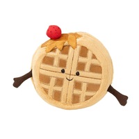Poupée en peluche en coton PP, série Aliments du petit-déjeuner (Hamburger, Thé au lait, Gaufre), vente en gros, cadeau d'anniversaire