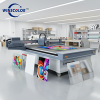 Printer Flatbed UV Kecepatan Tinggi 2513 untuk Papan PVC, Kaca, LED, Area Besar 2500*1300mm