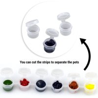 Panwenbo – Lot de 6 mini-pots de peinture vides réutilisables de 2 ml pour acrylique et aquarelle, idéal pour l'école et les festivals