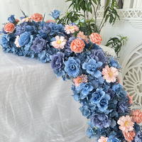 Chemin de table en soie personnalisable bleu rose magnifique de 200 cm, directement de l'usine, pour arrière-plans de photographie et occasions de Noël