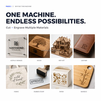 Machines de découpe laser CO2 150W pour bois MDF, plexiglas et acrylique avec caméra CCD