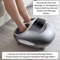 Masseur pour les pieds et les jambes à pression d'air, pétrissage Shiatsu, contrôle de la minuterie ABS, rechargeable, AS ALL STAR CE