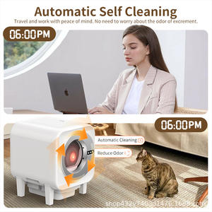 Litière pour chat intelligente automatique en <span class=keywords><strong>plastique</strong></span> et acier inoxydable, écologique, capacité 65L, facile à utiliser, WIFI, forme carrée, de X13_Source Factory - Product Image 3