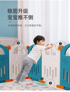 คอกกั้นเด็กแบบพับได้ HDPE รุ่นใหม่ ประกอบง่าย ปลอดภัยสำหรับเด็ก ใช้ได้ทั้งในบ้าน/นอกบ้าน เสื่อคลาน ฝึกเดิน ใช้ในห้องนอน โรงพยาบาล ห้องนั่งเล่น - Product Image 6