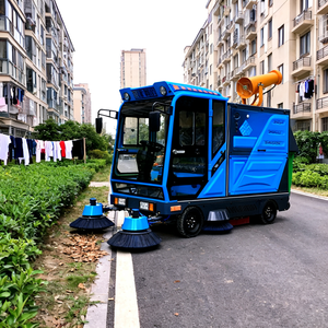 במפעל מכירה ישירה נוחה ויעילה 4 גלגל אשפה 240l יכול מטאטא כביש מטאטא - Product Image 6