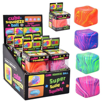 Cube anti-stress coloré très apprécié, non toxique, compressible, pour adultes, idéal pour la relaxation au bureau