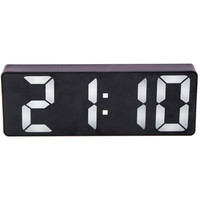 YAOQIU YQ-0745 Horloge numérique silencieuse à affichage miroir lumineux, style Instagram, mécanique, à piles, avec compte à rebours et alarme intelligente