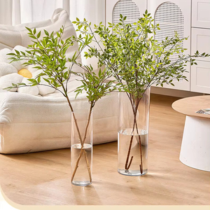 Jarrón de Flores Cilíndrico de Acrílico Transparente, Grande, Alto, Estilo Nórdico, para Centros de Mesa de Boda, Venta al Por Mayor - Product Image 1