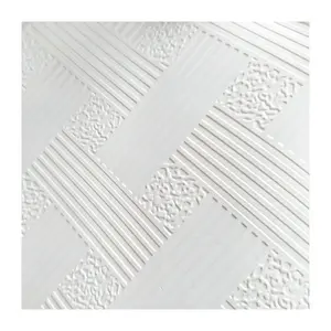2x2 PVC Laminated Gypsum Ceiling Panel Tiles 7mm thickness 600x600mm PVC plaster ceiling tile for commercial buildings