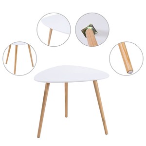 Mesa de comedor de bambú con diseño Redondo, mesita de noche de madera, moderna, lateral, ahorro de espacio, 3 unidades - Product Image 1