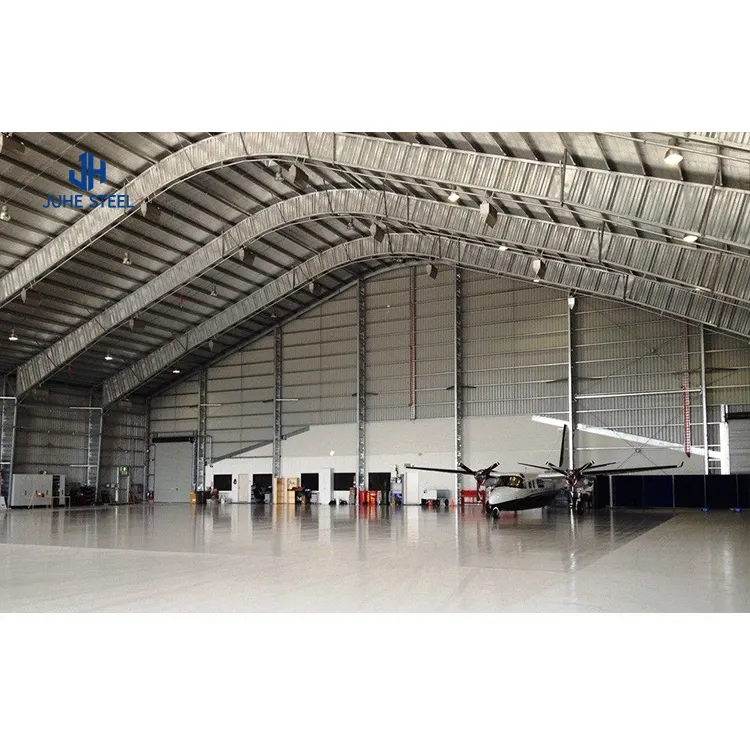 Hangar đúc sẵn Kết Cấu Thép máy bay nhà máy prefab cấu trúc dầm xây dựng xây dựng thiết kế kho công nghiệp
