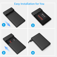 Boîtier Externe Original USB 3.0 pour Disque Dur SATA 2.5" avec Interface SATA I / II / III pour HDD et SSD, Transfert de Données Rapide
