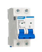 Disjoncteur miniature (MCB) CHINT NXB-63H Courbes de déclenchement B/C/D Capacité de coupure 10kA Tension nominale 240V/400V Cuivre PA66