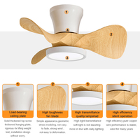 Ventilateur de plafond moderne de haute qualité en ABS, dimmable, pour salon et chambre, 20 pouces, avec lumière LED et télécommande
