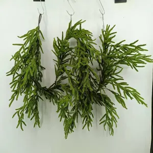 Fabrik benutzer definierte Norfolk Kiefer Girlande Neue Innendekoration Hängende Zeder Rattan Künstliche Pflanze