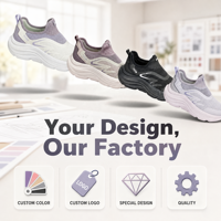 Chaussures de sport respirantes à semelle amortie en maille, faciles à enfiler et à retirer, pour la marche décontractée, fourniture directe d'usine, OEM