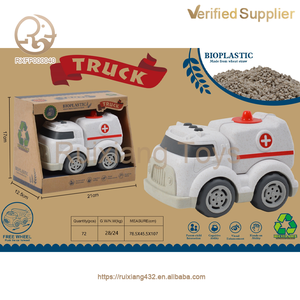 Giocattoli di trasporto pressofuso giocattoli Push and Go per bambini veicolo ambulanza per bambini giocattolo per bici giocattolo di ingegneria dei cartoni animati veicolo scorrevole - Product Image 2