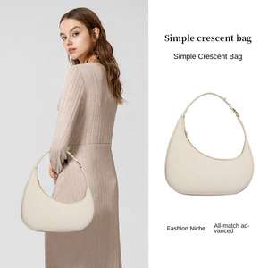 Women's High Quality Crescent Fashion <b>Bag</b> New Designer Women's <b>Underarm</b> Shoulder <b>Bag</b> PU Leather Handbag - Product Image 4