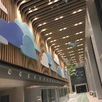 Panneaux de plafond en aluminium contemporains et modernes, revêtement en poudre, carreaux ondulés en métal, salle de sport, supermarché, caractéristique artistique, en alliage d'aluminium