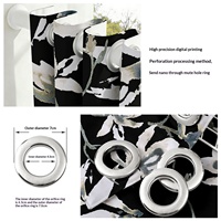 Rideaux à œillets en polyester à imprimé floral numérique haute précision, Nouveaux rideaux occultants pour chambre et salon