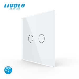 Interrupteur intelligent sans fil LIVOLO 2 gangs avec télécommande, compatible Matter, contrôle indépendant double canal, panneau en verre haut <span class=keywords><strong>de</strong></span> gamme - Product Image 1