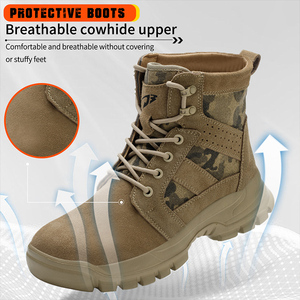 Nouvelles Chaussures de Sécurité Extérieures Tendance pour Hommes – Bottes Hautes Confortables et Durables pour la Randonnée, Respirantes, Antidérapantes et Anti-Perforation - Product Image 3