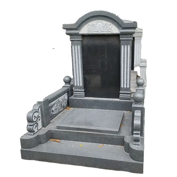 Sản Xuất Bán Tay Chạm Khắc Granite Đen Bia Mộ Cho Đài Kỷ Niệm