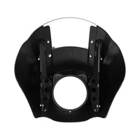 Carénage de phare avant noir brillant pour moto, durable avec pare-brise transparent, compatible avec Harley Dyna FXDL Sportster 1988-2012