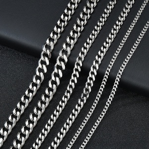 Colar Elo Cubano Miami 3/5/7mm Aço Inoxidável Punk Hip Hop Banhado a Ouro Preto Prata Joia Presente para Homens Mulheres - Product Image 4