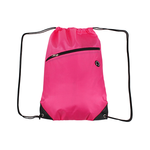 New Fashion Custom Logo Sport Gym 210D Polyester <b>Drawstring</b> Backpack String <b>Drawstring</b> Sports <b>Bag</b> with Zipper Headphone Hole - Product Image 5