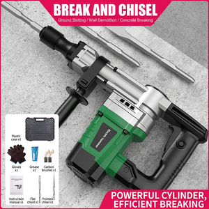 Electric Hammer SDS Max Industrial Wall Demolition <b>Power</b> <b>Tool</b> 110V US Plug Pistol Grip Metal Body - Product Image 4